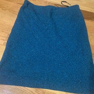 Blue pencil skirt